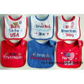 Design personalizado de algodão bordado Terry Promotional Baby Wear Bib